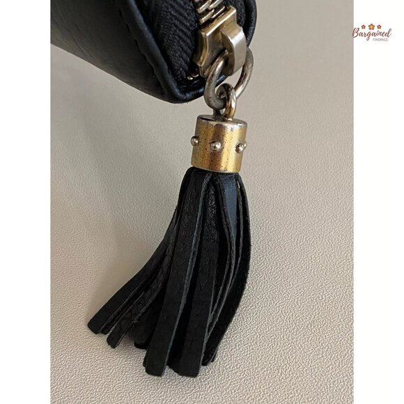 Authentic GUCCI Black Pebbled Leather Soho Interlocking G Zip Around Long Wallet - Picture 5 of 13